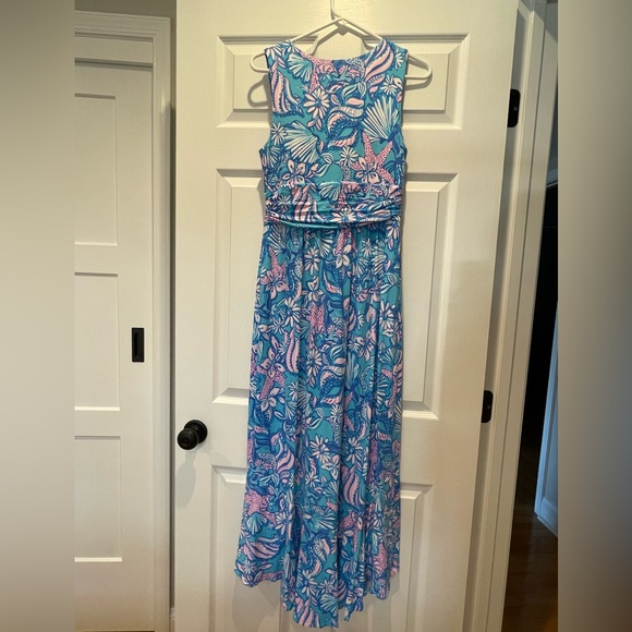 Lilly Pulitzer Blue and Pink Maxi Dress - Picture 6 of 6